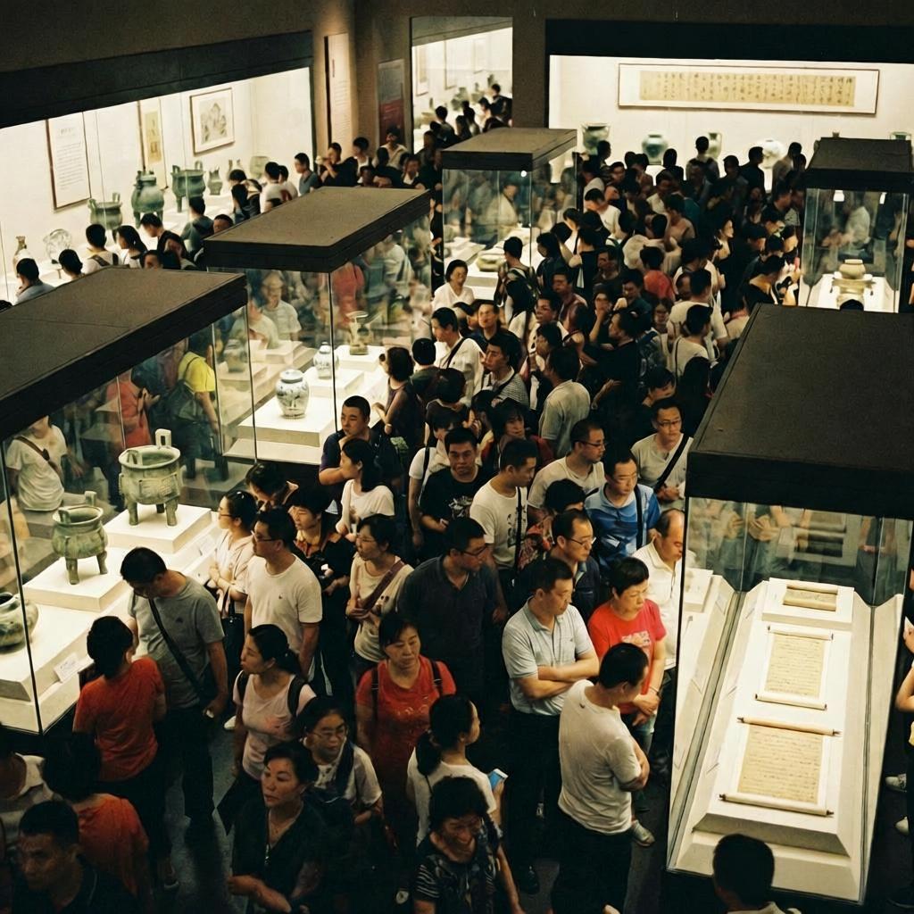 博物馆游客很多