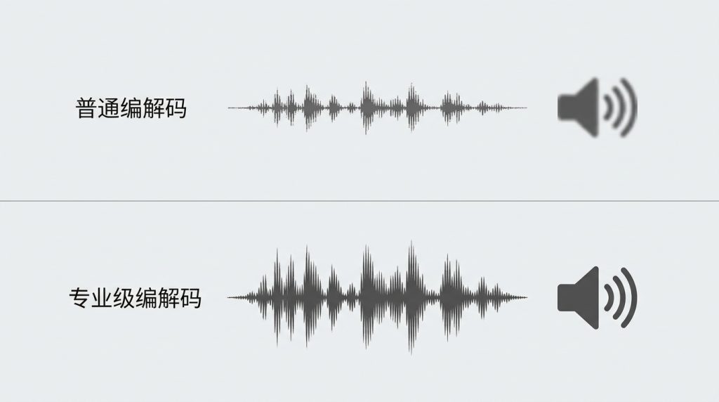 无线讲解器专业级音频编解码 饱满人声还原对比