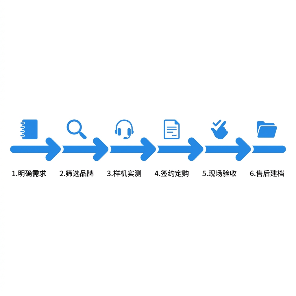 无线讲解器新手标准采购流程图